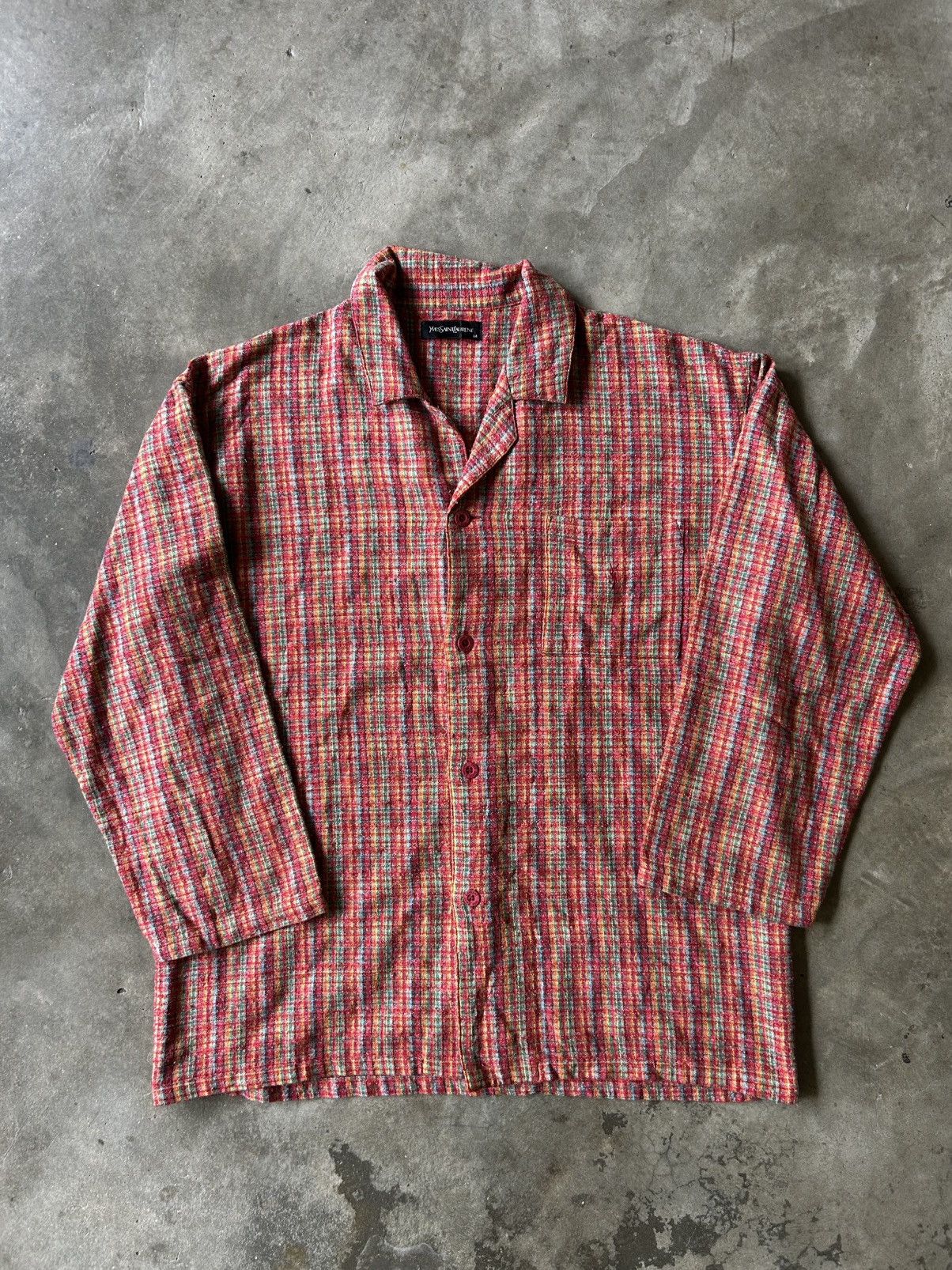 Yves Saint Laurent Yves Saint Lauren Mens Flannels Plaid Shirt Size US M / EU 48-50 / 2 - 1 Thumbnail