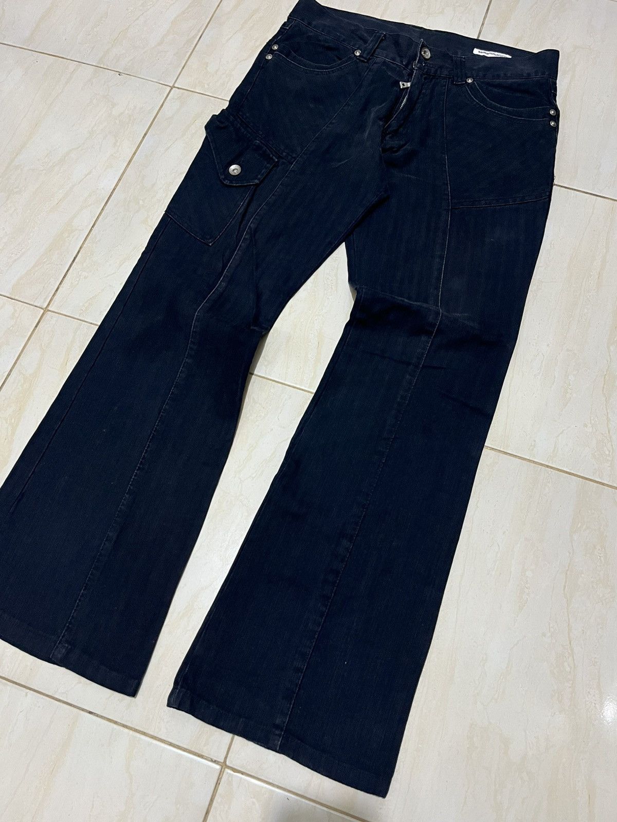 Japanese Brand Semanticdesign black washed Flare Pant Size US 32 / EU 48 - 2 Thumbnail