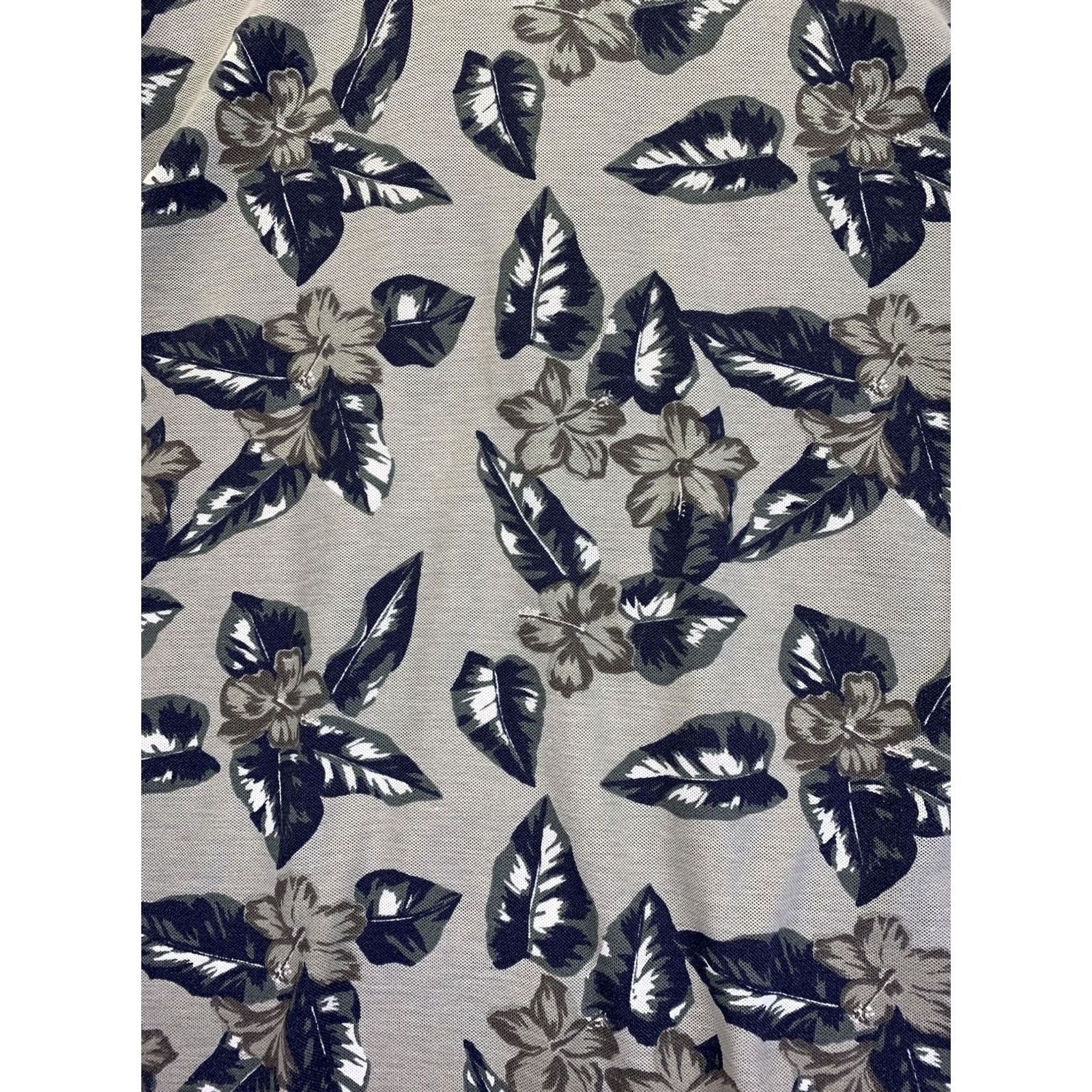 Bugle Boy VINTAGE Bugle Boy Polo Shirt Mens Large-8809 Tropical Print Beige Cotton Blend Short Sleeve Collared Beach Travel Casual Men Size US L / EU 52-54 / 3 - 5 Thumbnail