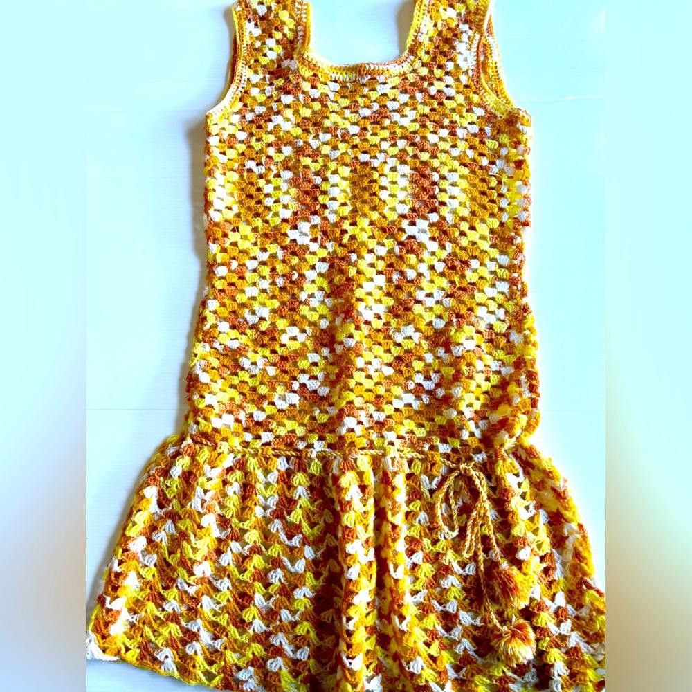 Designer Vintage Crochet Dress Size S / US 4 / IT 40 - 1 Thumbnail