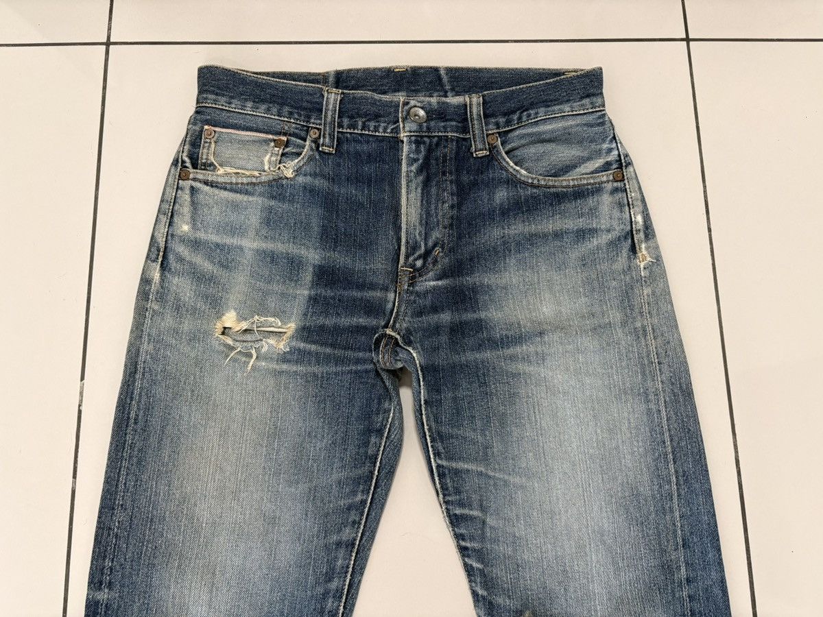 Japanese Brand Uniqlo S002 Selvedge V-Stitch Distressed Jeans Denim Size US 31 - 6 Thumbnail