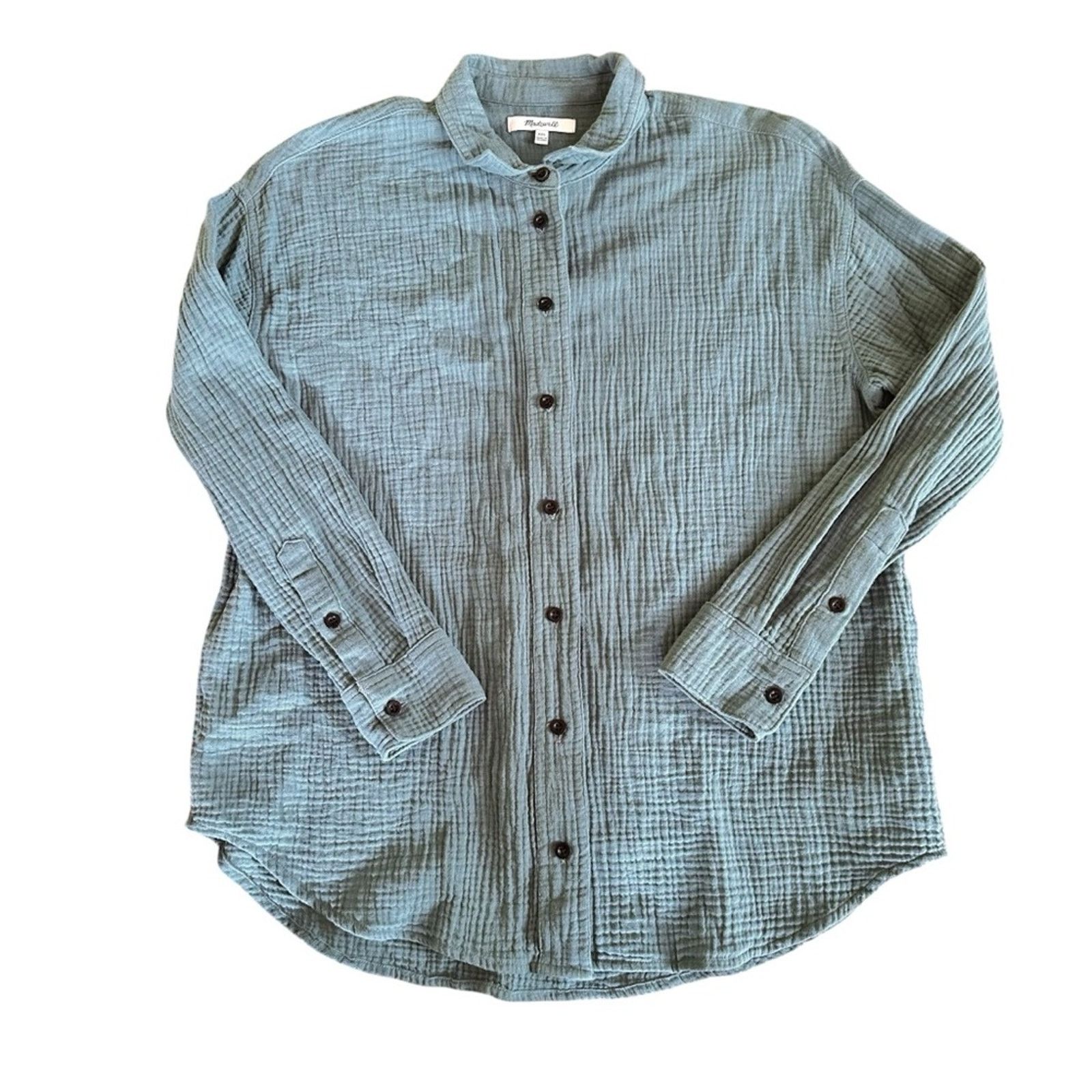 Madewell Madewell Slub Fit Button Down – Blue – Size XXS – EUC Size XXS / US 00 / IT 34 - 1 Thumbnail