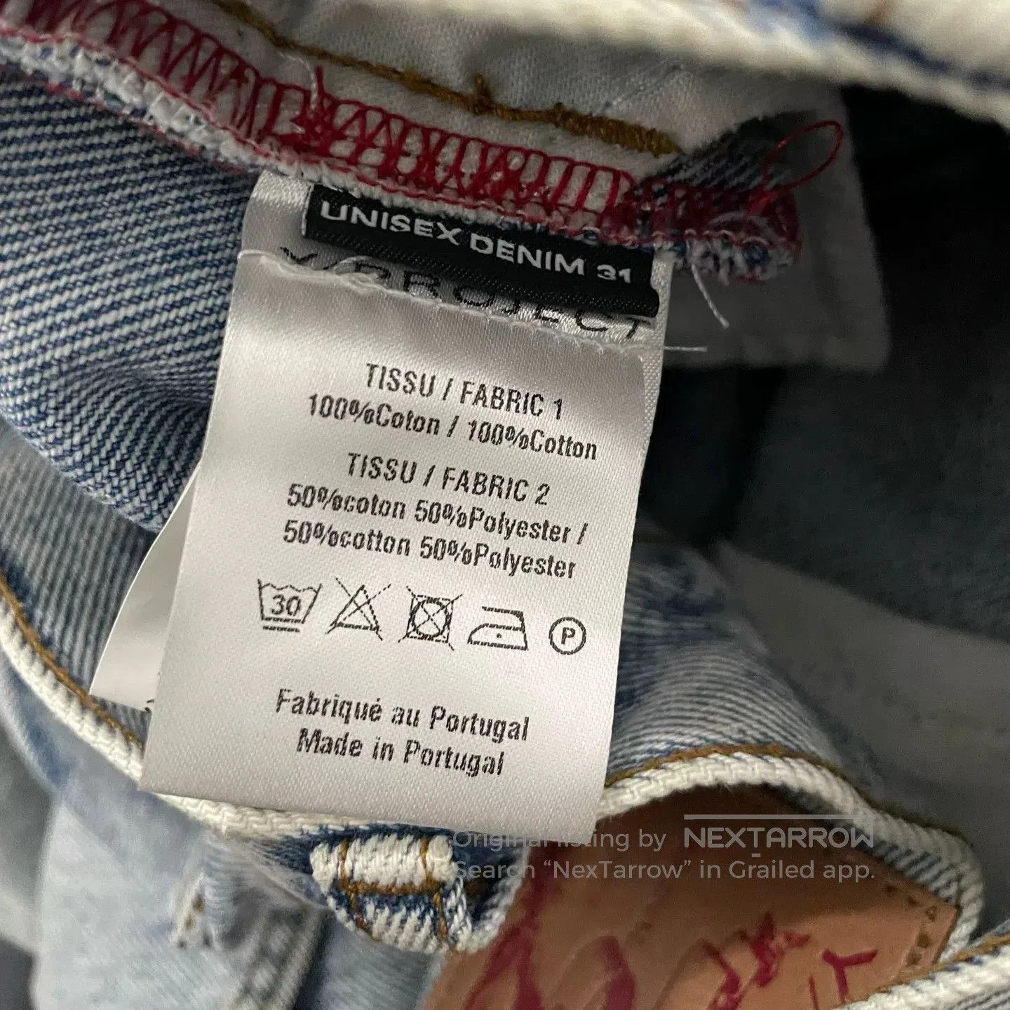 Y/Project Y Project Cowboy Cuff Embroidered Jeans. Size US 31 - 3 Thumbnail