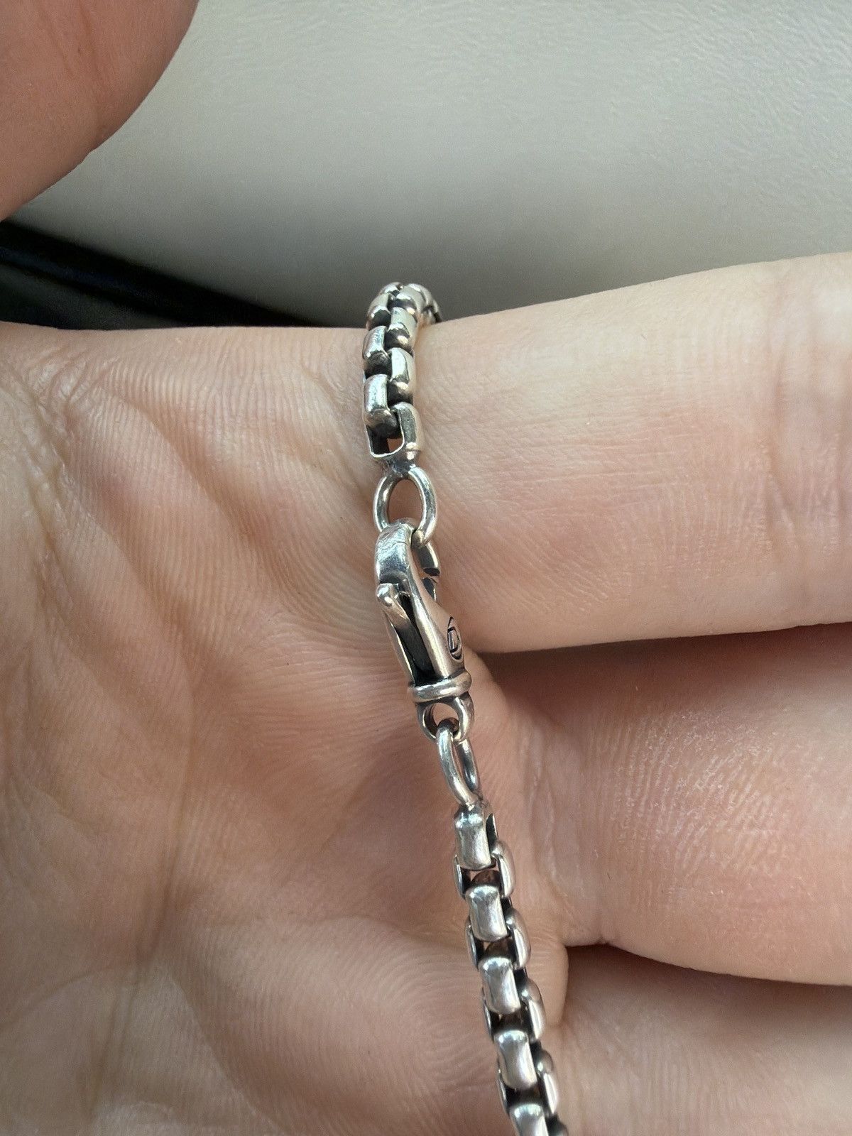 David Yurman David Yurman Sterling Silver Box Chain Necklace 925 DY 2.7mm Size ONE SIZE - 6 Thumbnail