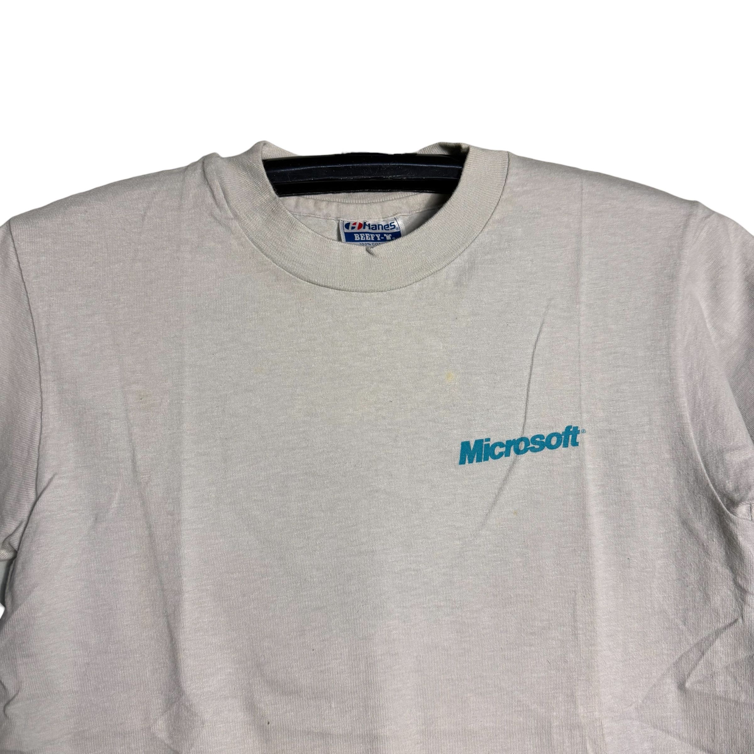 Microsoft 🔥RARE🔥Vintage Microsoft Club Spellout T-shirt Single Stich Size US S / EU 44-46 / 1 - 4 Thumbnail