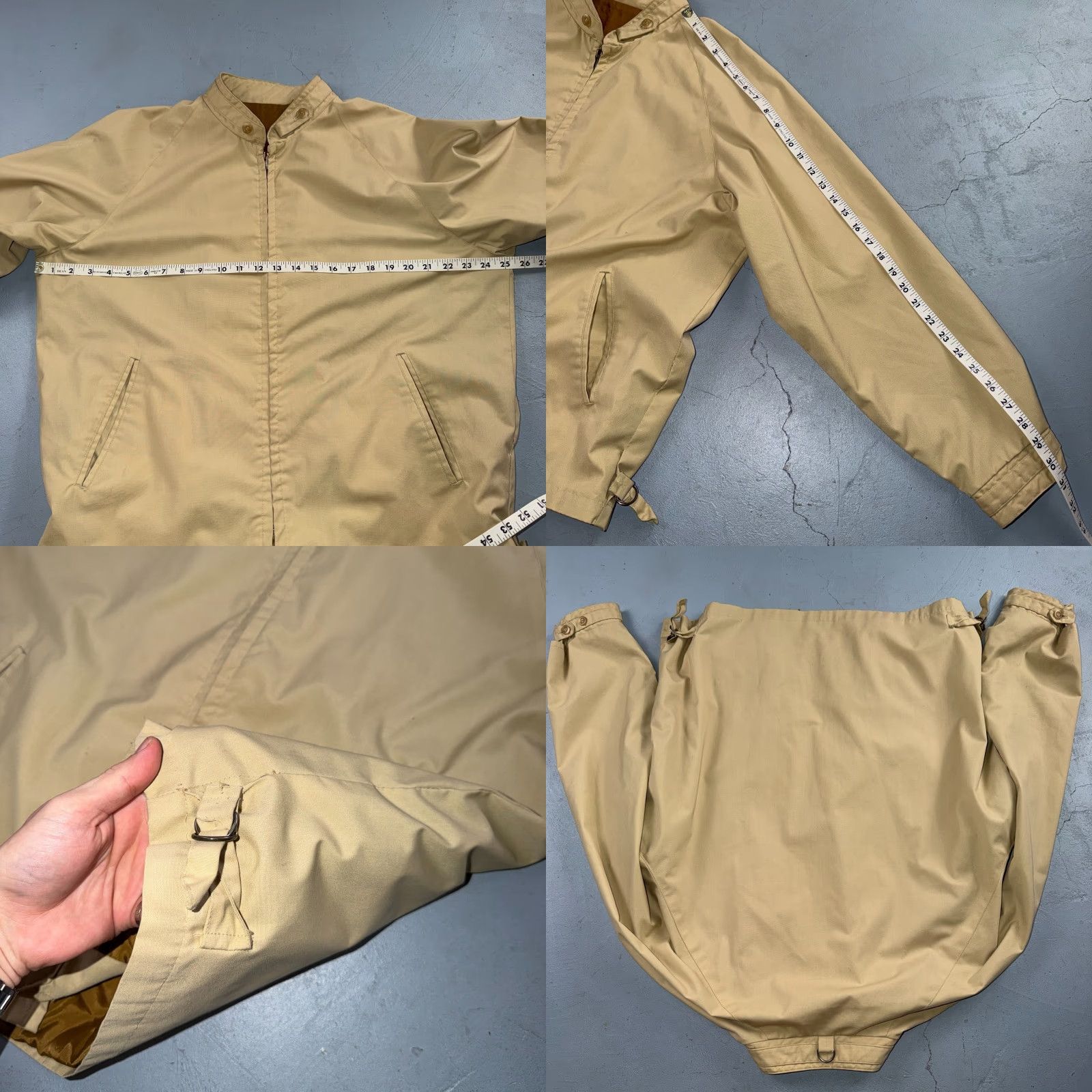 Vintage VTG 1960s Sportswear Jacket Rockabilly Long Sleeve Talon Ricky Windbreaker XL Khaki Mens (or Adults) - Rockabilly, Dupont Dacron Polyester Blend Size US XL / EU 56 / 4 - 8 Thumbnail