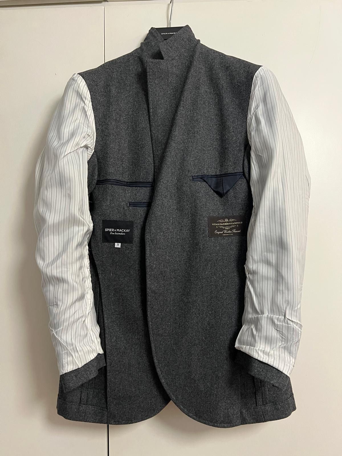 Spier & Mackay Spier & Mackay Grey Wool Sport Coat Size 36R - 4 Thumbnail