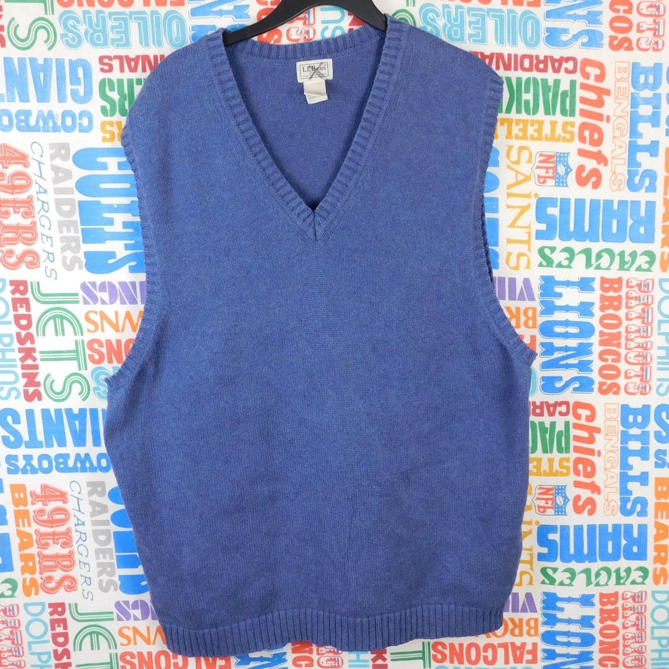 L.L. Bean LL Bean Sweater Vest Size XXL 2XL Blue Cotton O FW80 Size US XXL / EU 58 / 5 - 1 Thumbnail