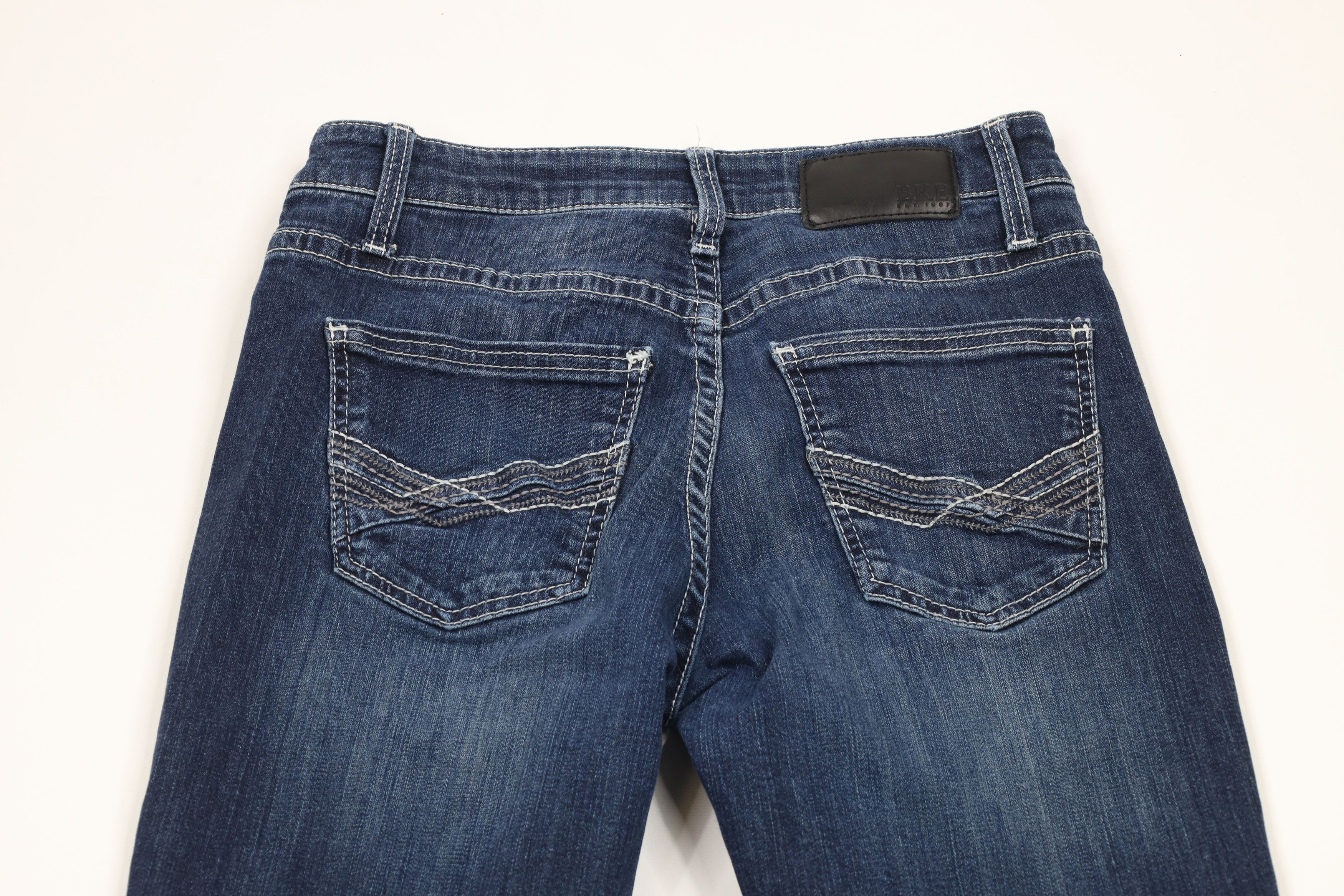 Vintage Buckle BKE Stitch Stretch Jake Straight Leg Denim Jeans Blue Size US 30 / EU 46 - 9 Thumbnail