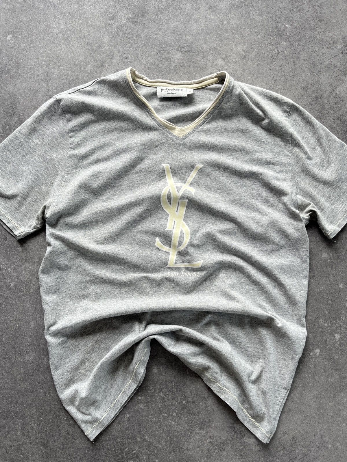 Yves Saint Laurent Vintage Yves Saint Laurent T-Shirt with Big Logo YSL Paris Size US M / EU 48-50 / 2 - 5 Thumbnail
