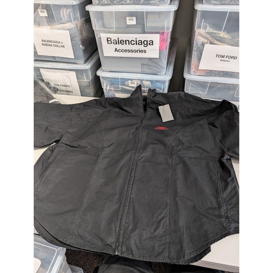 Balenciaga o1rshd1 Track Jacket in Black Size US XXL / EU 58 / 5 - 19 Thumbnail