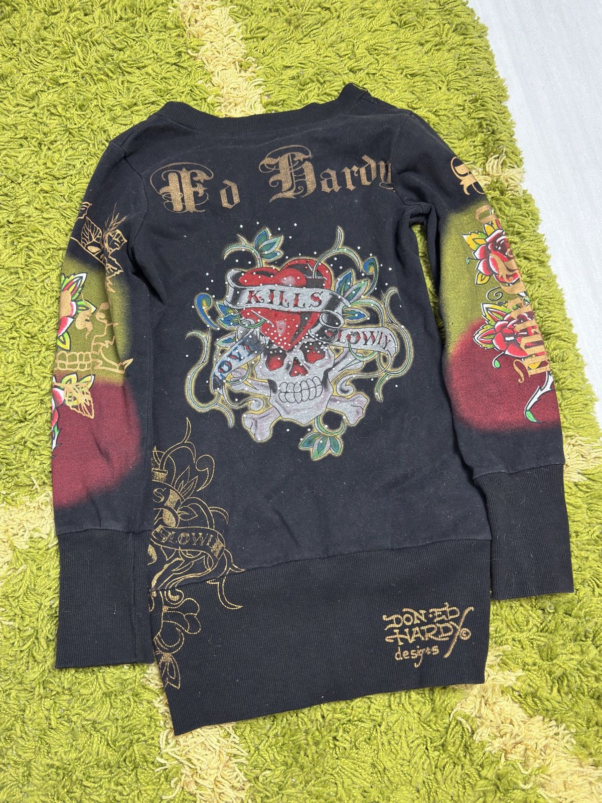 Christian Audigier × Ed Hardy × Vintage Y2K Ed Hardy Longsleeve Size L / US 10 / IT 46 - 4 Thumbnail