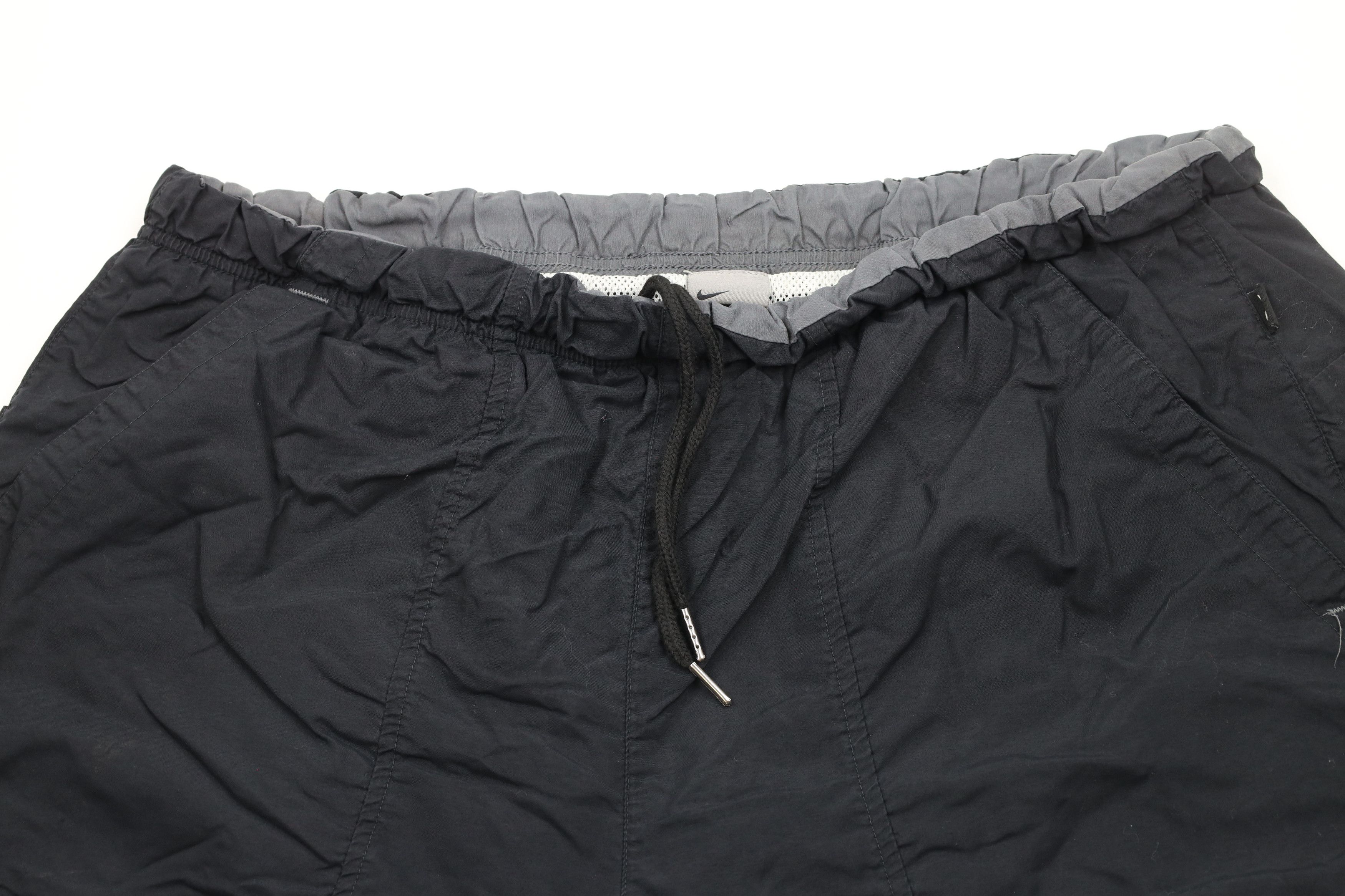 Nike × Vintage Vintage 90s Nike Scott Mini Swoosh Lined Cargo Shorts Black Size US 36 / EU 52 - 2 Thumbnail