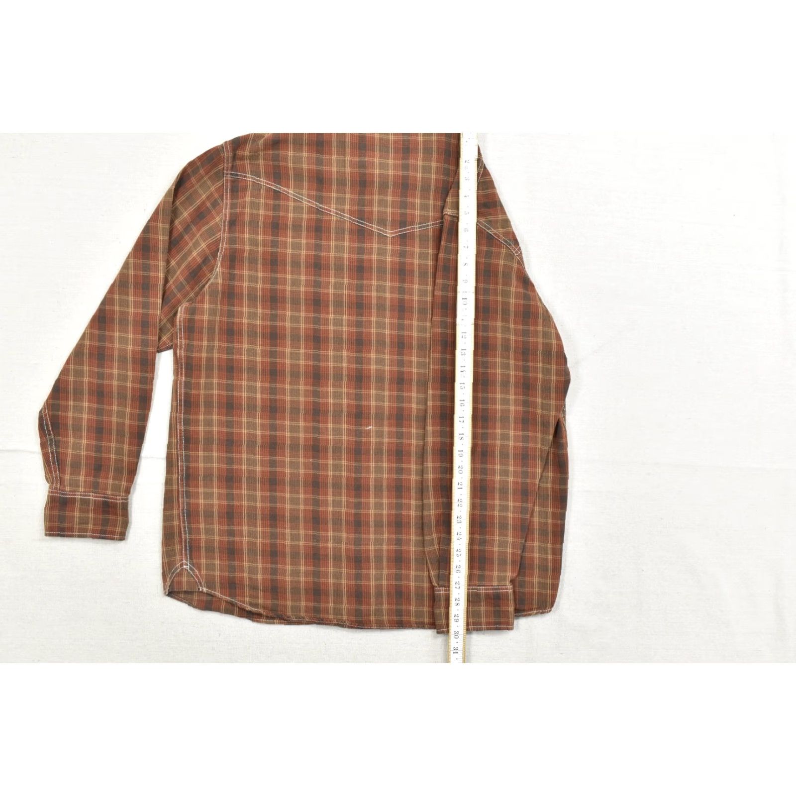 Vintage Blue Ranchwear Shirt Mens XL Brown Plaid Pearl Snap Western Long Sleeve Cotton Shirt Size US XL / EU 56 / 4 - 5 Thumbnail