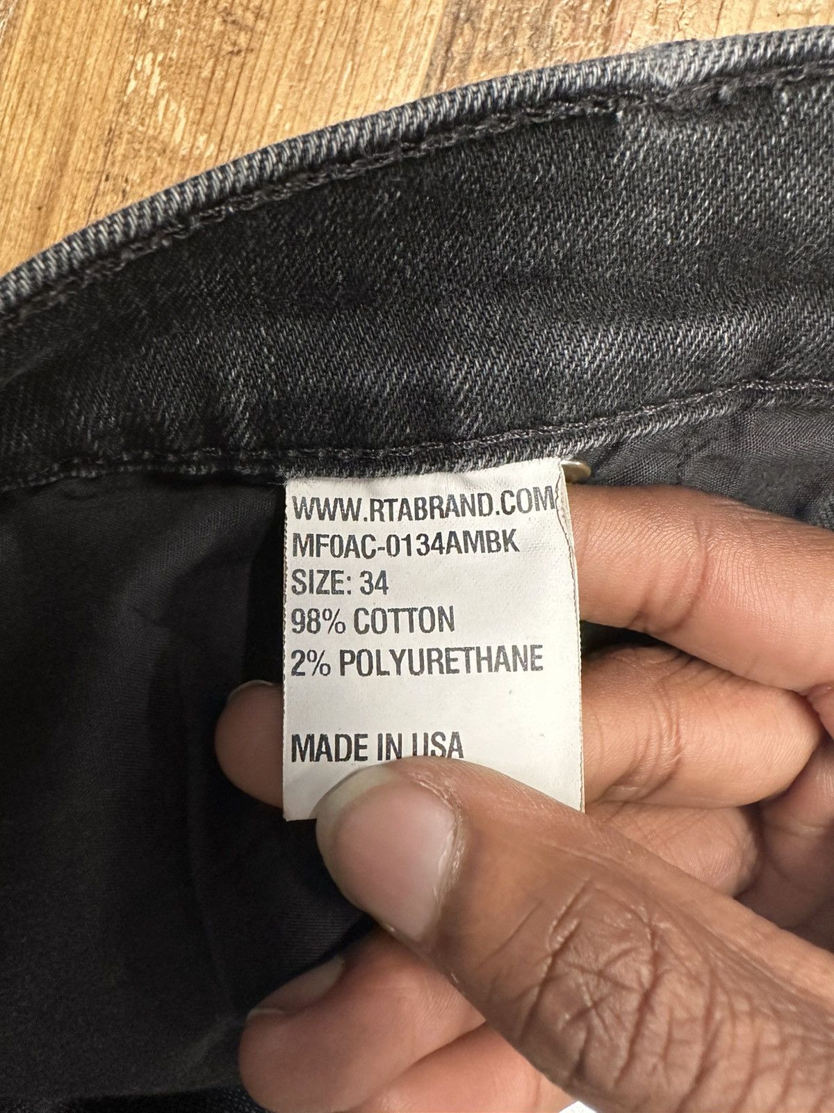 Rta RTA White Spell Faded Black Denim Jeans Size 34 Size US 34 / EU 50 - 5 Thumbnail