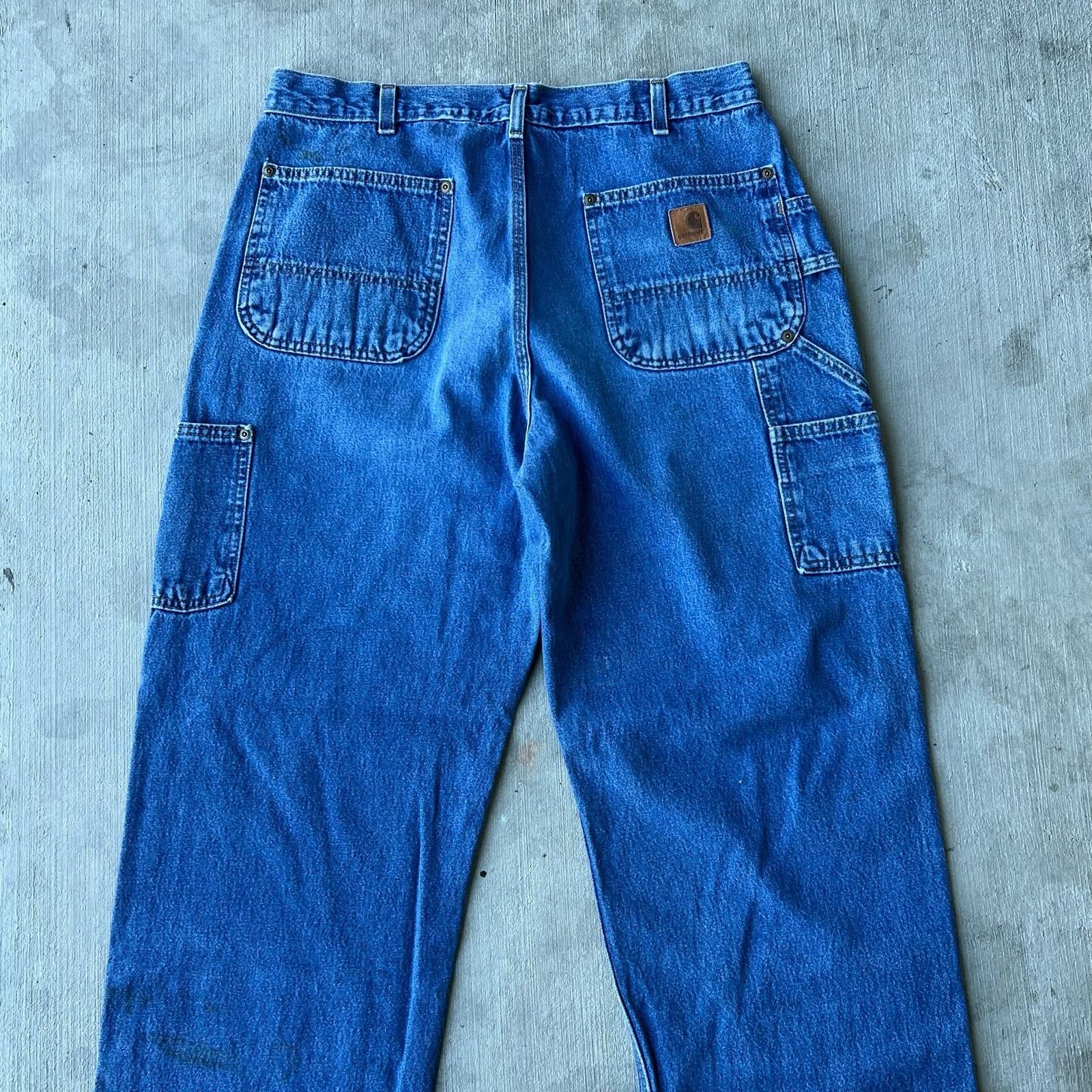 Carhartt × Vintage Carhartt denim blue jean double knee work carpenter pants Size US 33 - 6 Thumbnail