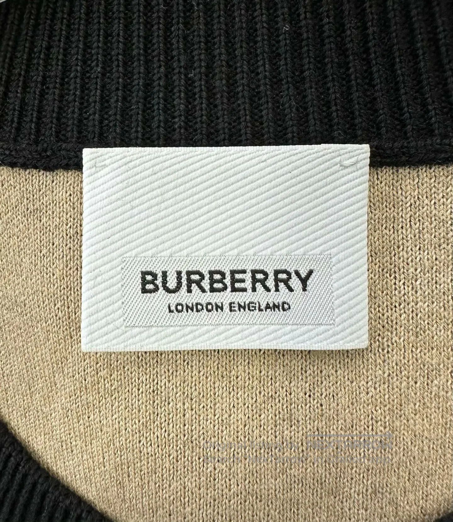 Burberry Burberry Black Square Logo Wool Knit Sweater| Size US S / EU 44-46 / 1 - 3 Thumbnail