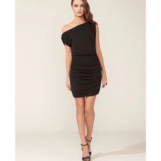 Halston Heritage HALSTON HERITAGE Off the Shoulder Jersey DRESS Size XS / US 0-2 / IT 36-38 - 5 Thumbnail