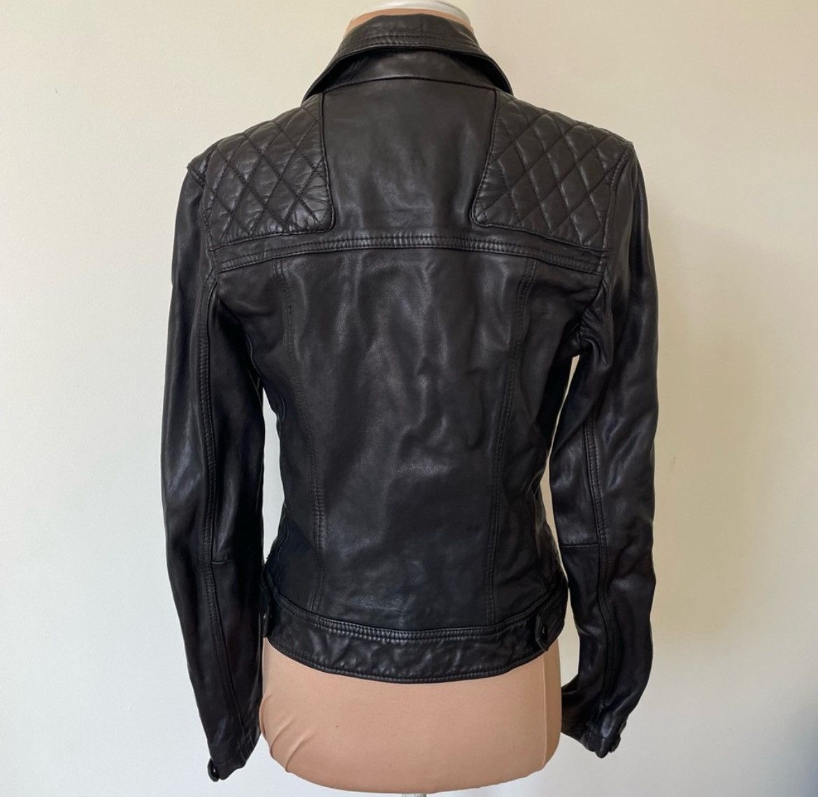 Allsaints ALLSAINTS Conroy Quilted Leather Moto Motorcycle Jacket Size M / US 6-8 / IT 42-44 - 3 Thumbnail