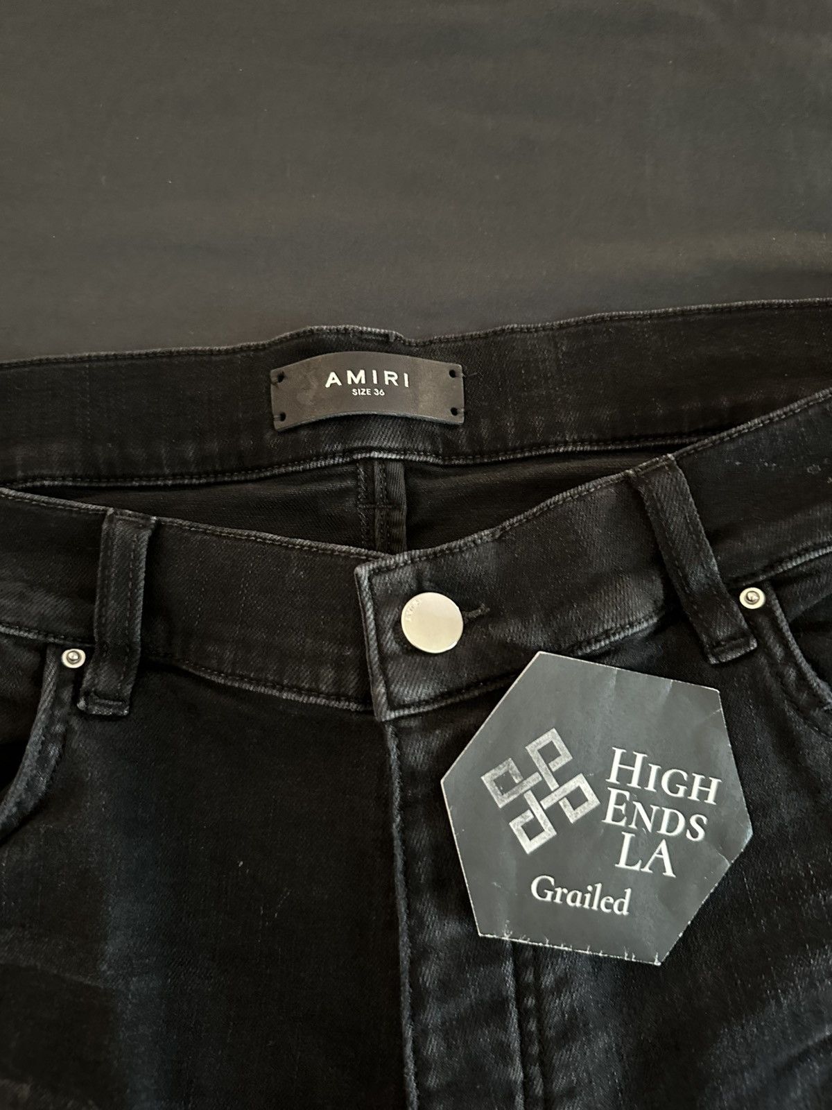 Amiri Amiri Varsity Logo Repair Skinny Jeans Size US 36 / EU 52 - 6 Thumbnail
