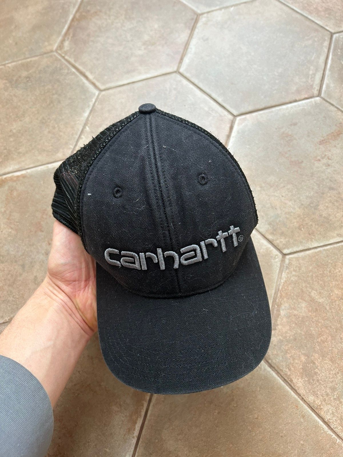 Pre-owned Carhartt X Vintage Carhartt Cap Trucker Hat In Black