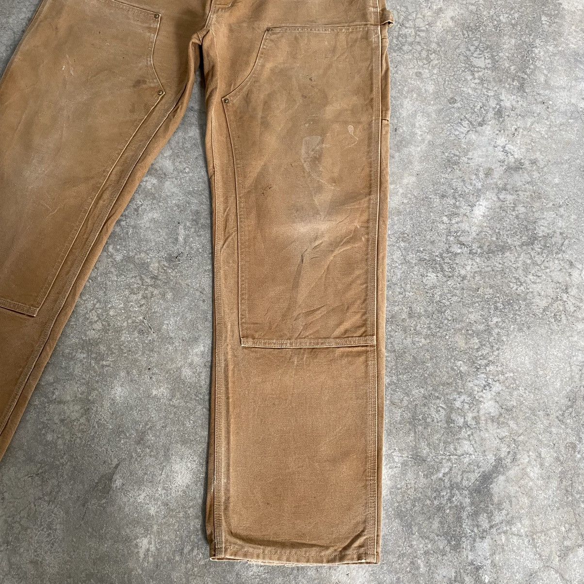 Carhartt Vintage Carhartt Double Knee Faded Tan Carpenter Pants Size US 39 - 6 Thumbnail