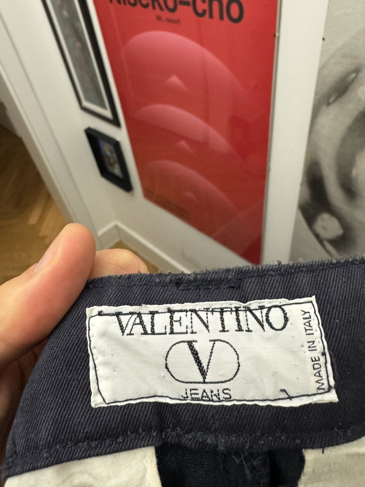 Valentino Vintage VALENTINO Pant 90s Luxury Rare High End Navy Cotton Size US 32 / EU 48 - 6 Thumbnail