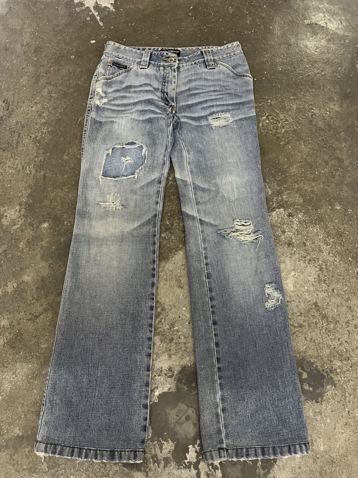Dolce & Gabbana 💥Dolce & Gabbana Vintage Distress Y2K Jean Size 29" - 1 Thumbnail