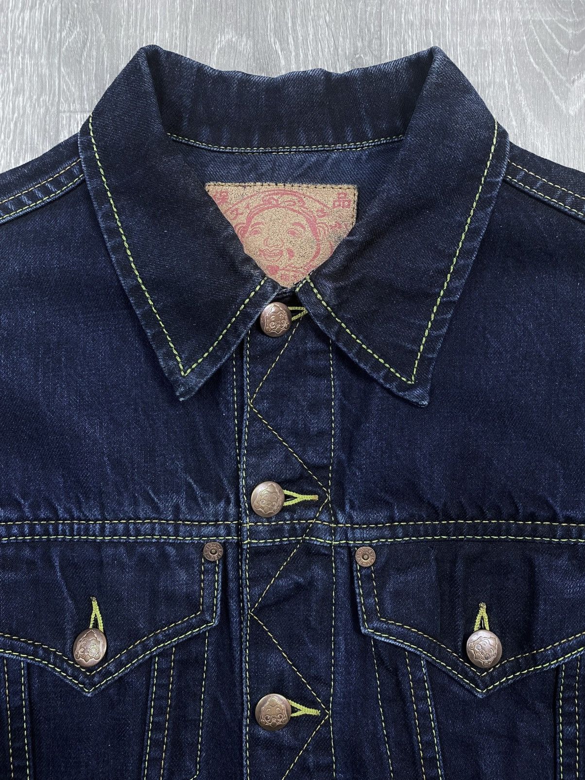 Evisu Evisu Maniacs Embroidered Logo Heritage Denim Jeans Jacket Size L / US 10 / IT 46 - 12 Thumbnail