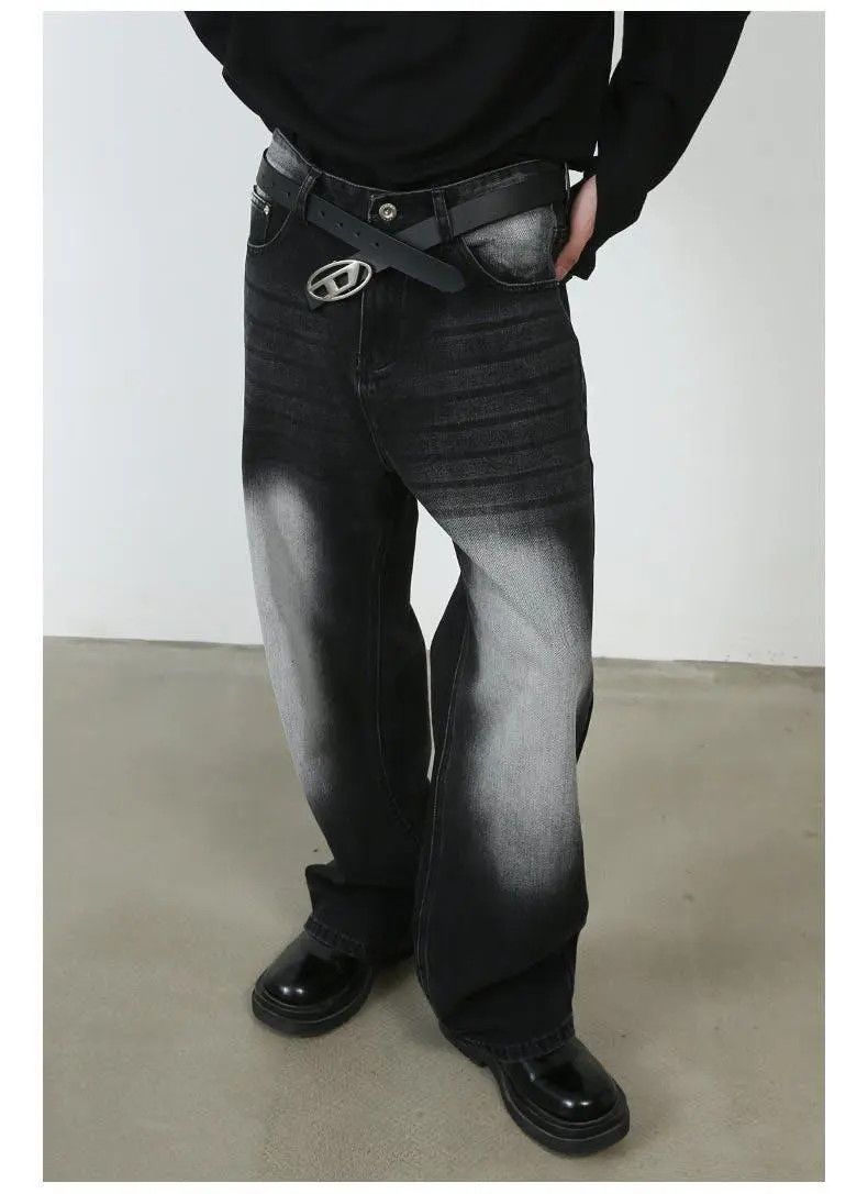 Japanese Brand × Jean Black Baggy Faded Denim Jeans Size US 30 / EU 46 - 2 Thumbnail