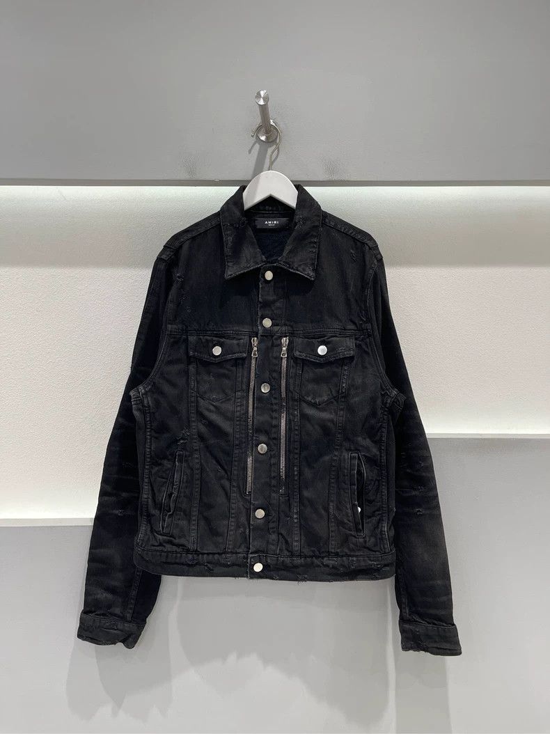 Amiri Amiri washed black MX2 denim jacket Size US M / EU 48-50 / 2 - 1 Thumbnail
