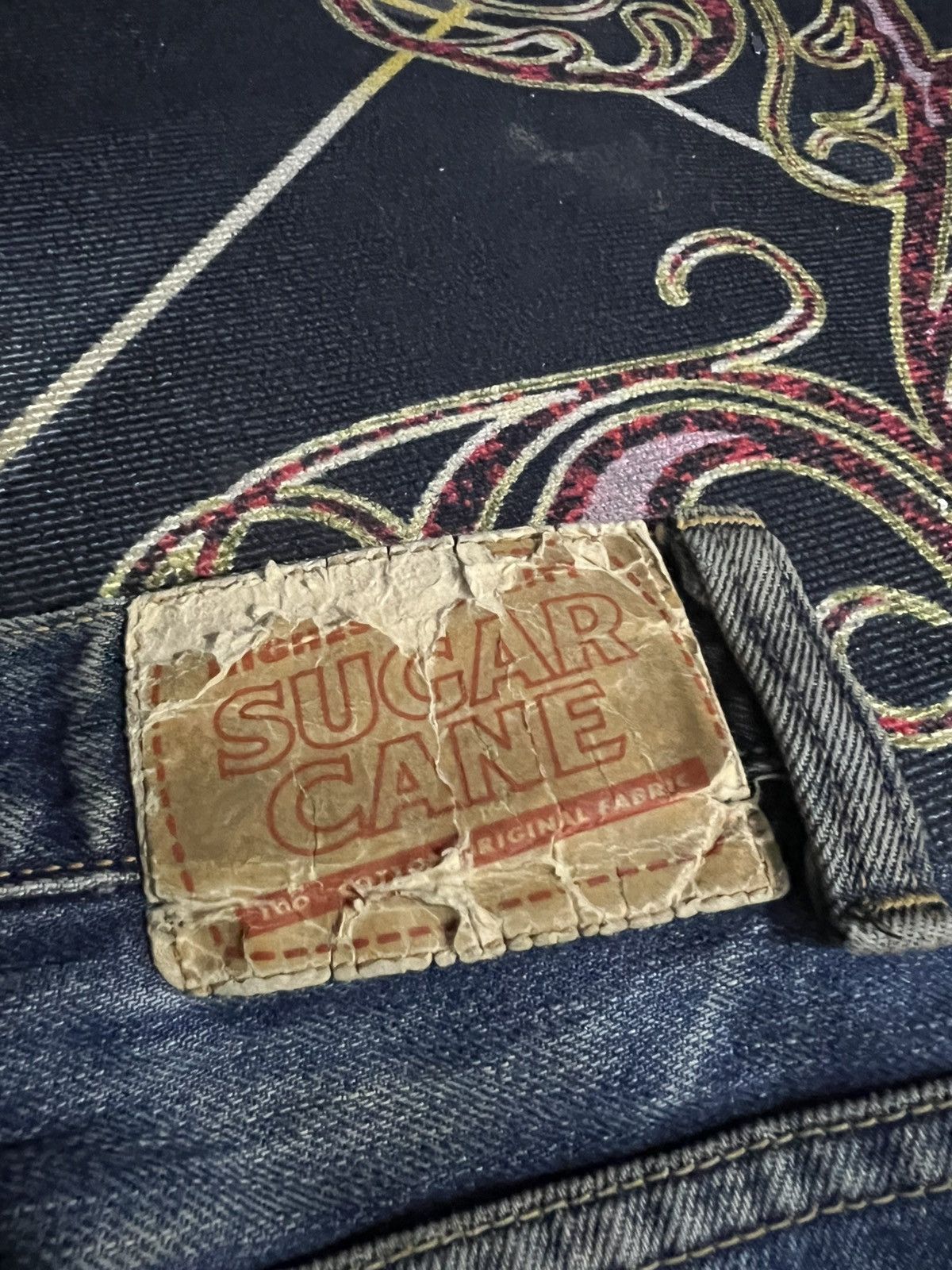 Sugar Cane 💥FLARE💥VINTAGE 80’S SUGAR CANES ZIPPER TALON JEANS Size US 33 - 20 Thumbnail