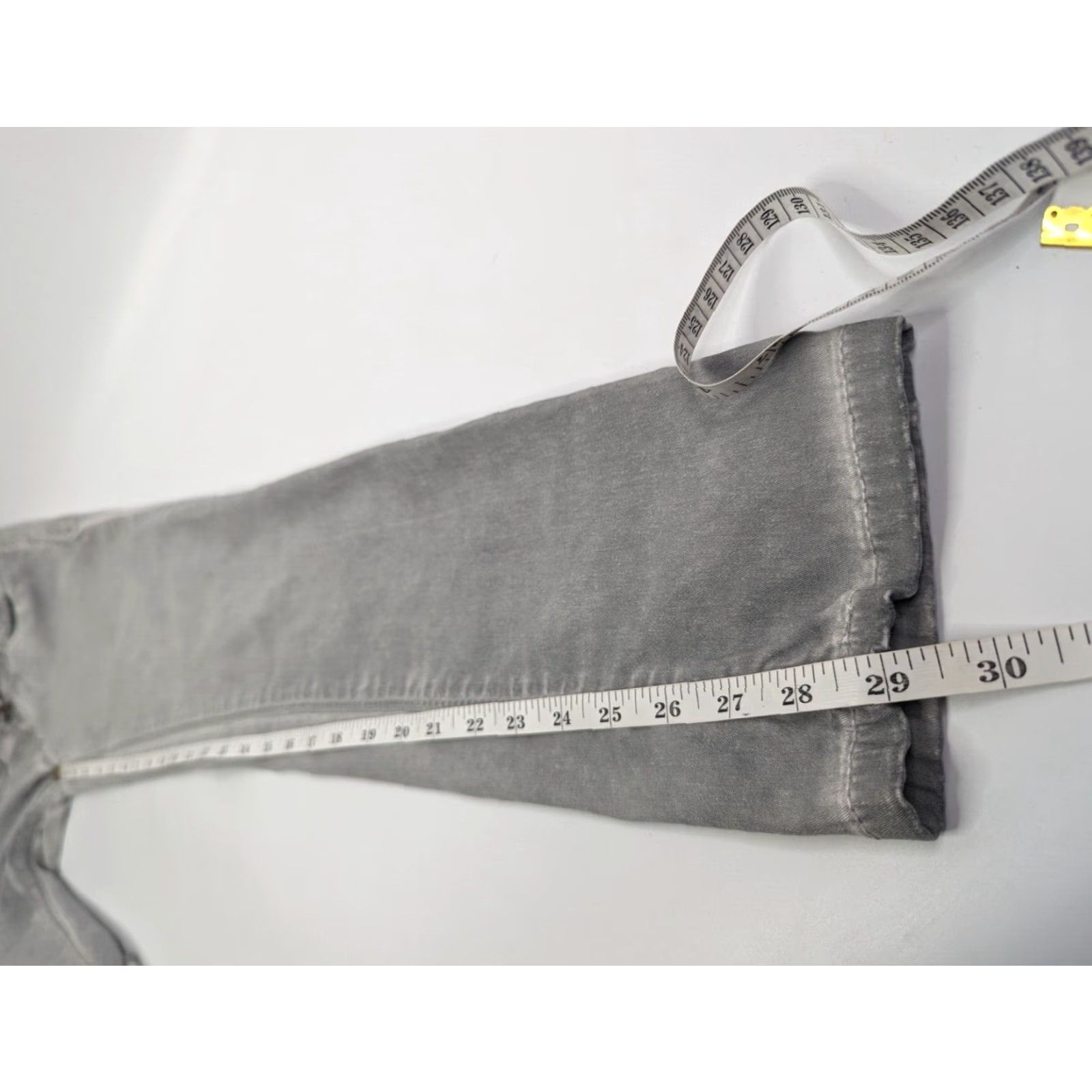 Vintage UnionBay Skinny Jeans Women Size 3 Embroidered Flap Pockets Grey Cotton Denim Belted Casual Boho Womens Size 26" / US 2 / IT 38 - 6 Thumbnail