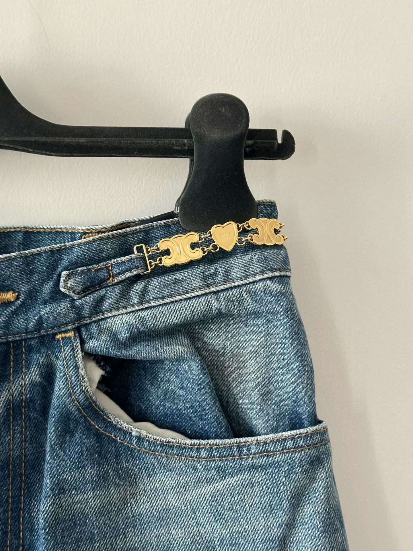 Celine Heart Triomphe Jeans W28 L100 98 New