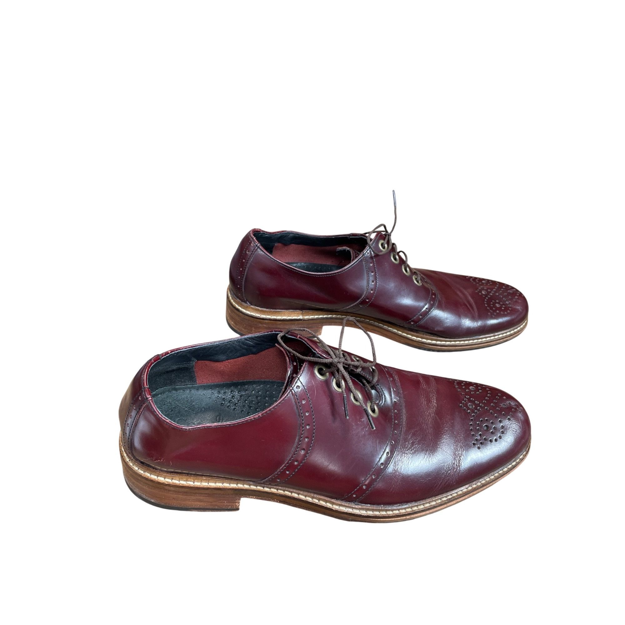 Cole Haan Cole Haan Mens Burgandy leather oxford Dress shoes size 9.5M Size US 9.5 / EU 42-43 - 3 Thumbnail
