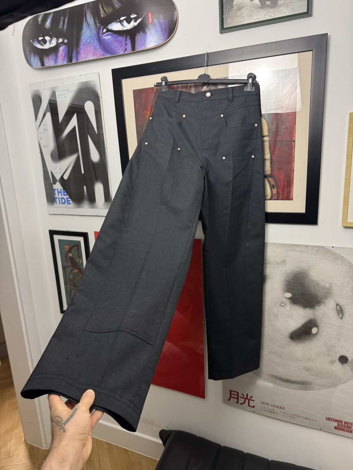 Louis Vuitton Louis Vuitton Double Knee Sample Pant Carpenten Luxury Rare Size US 31 - 5 Thumbnail