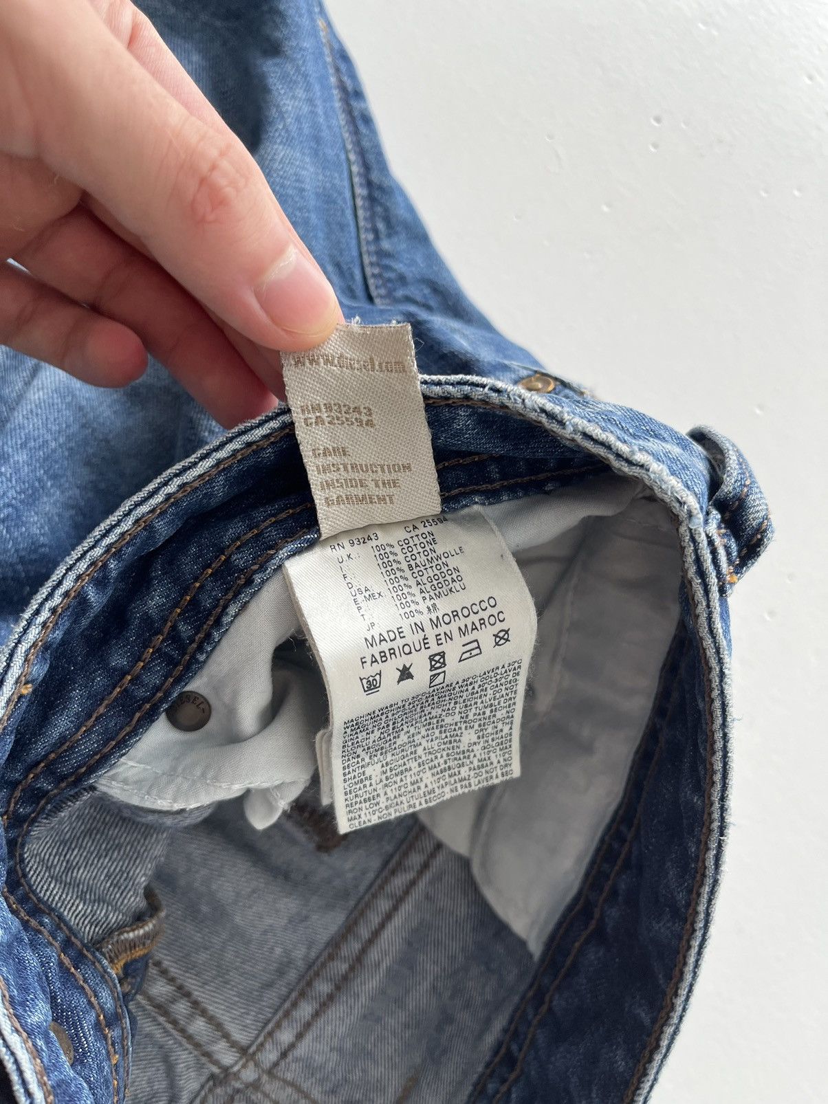 Diesel × Vintage Vntage 90 Diesel Disstresed washed Flare Low Rise jeans Y2k Size US 30 / EU 46 - 9 Thumbnail