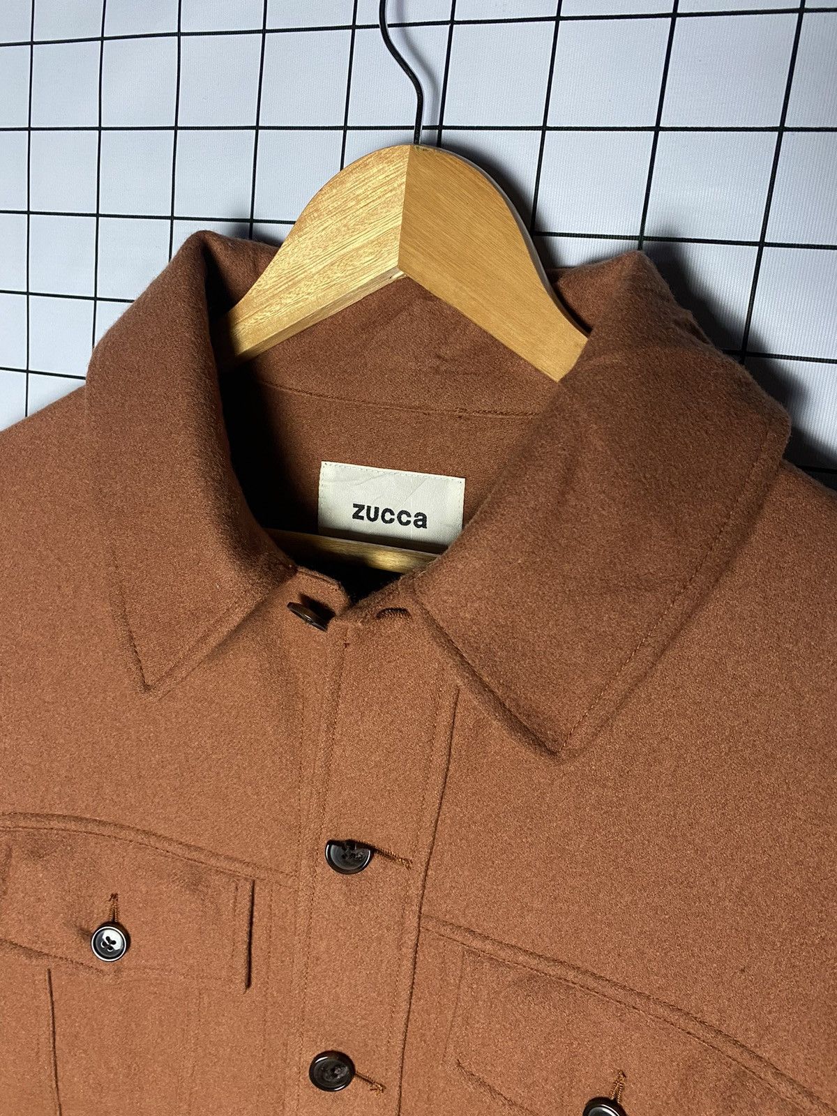 Issey Miyake Zucca by Issey Miyake Brown Button Wool Jacket Size US L / EU 52-54 / 3 - 11 Thumbnail