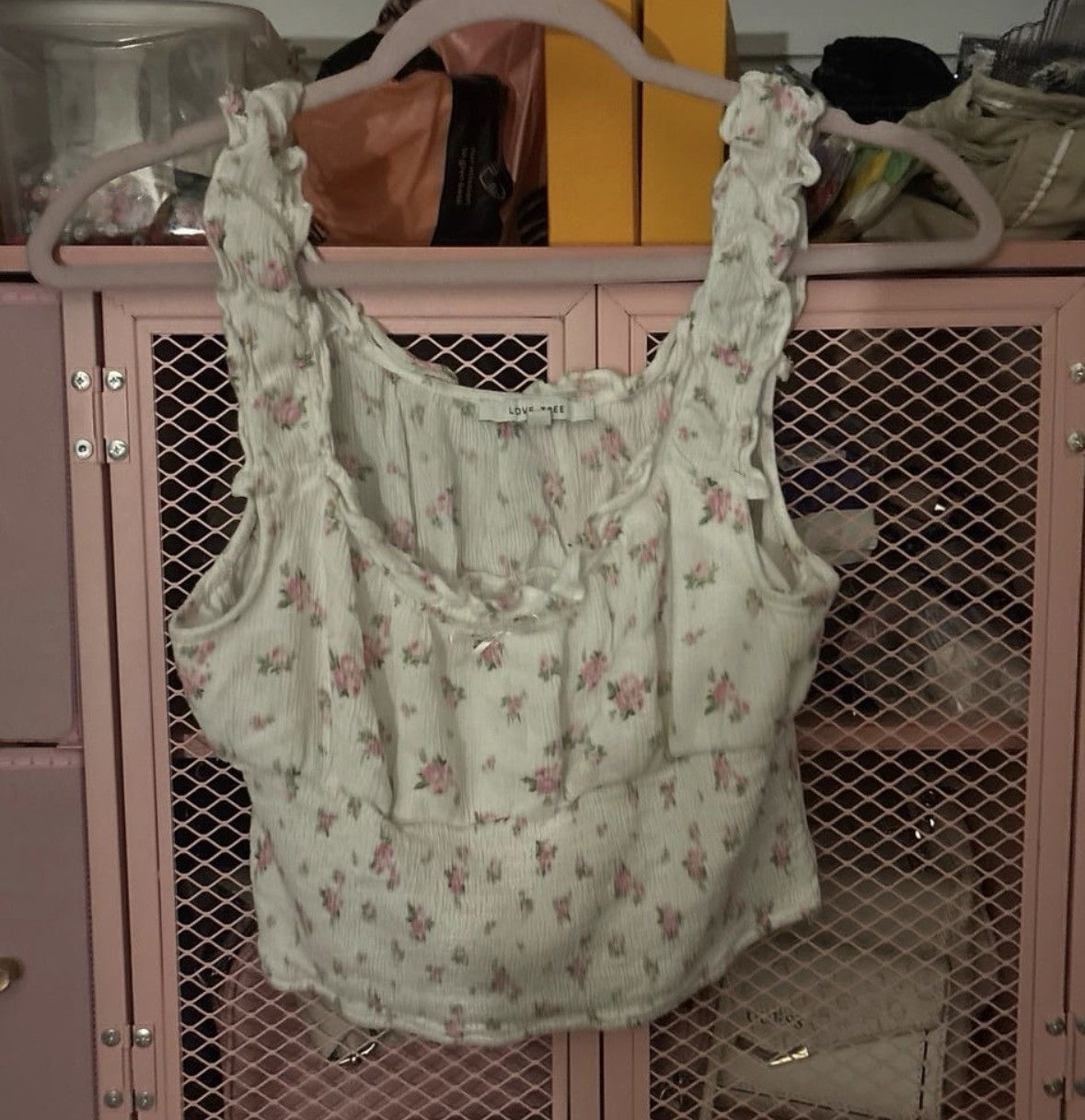 Other Floral Ruffle Tank Top (Size Large) Size L / US 10 / IT 46 - 1 Preview