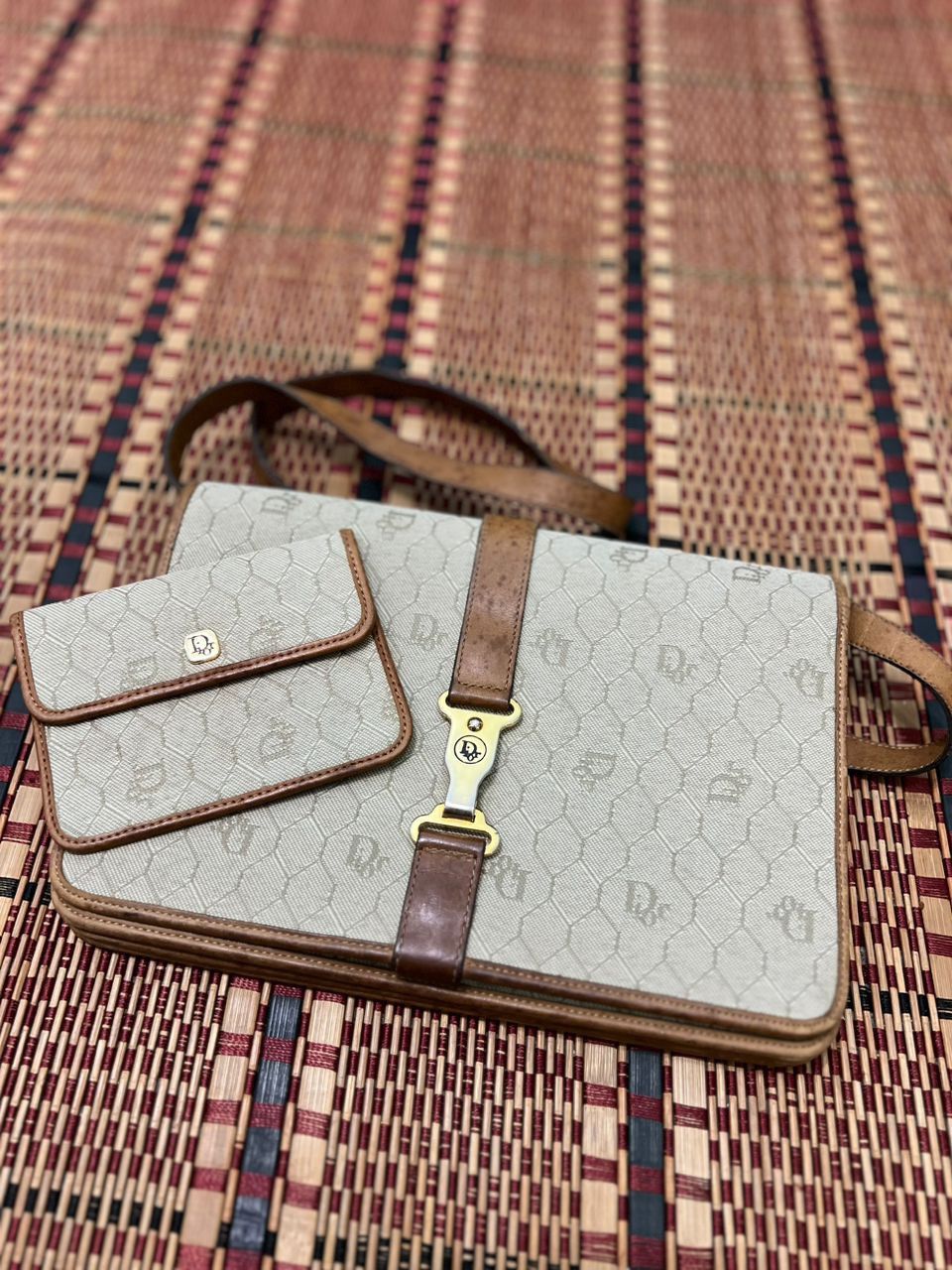 Dior Christian dior honeycomb canvas ling bag/cross body Size ONE SIZE - 15 Thumbnail