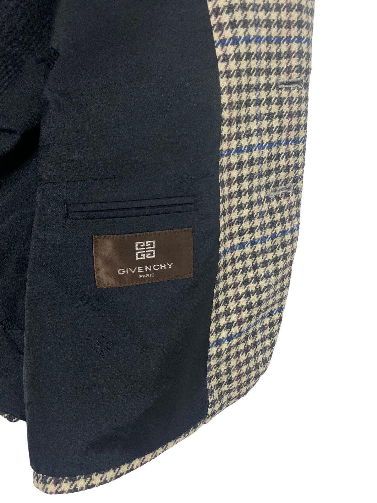 Givenchy Rare‼️ Vintage Givenchy Paris Houndstooth Wool Blazer Size US M / EU 48-50 / 2 - 8 Thumbnail