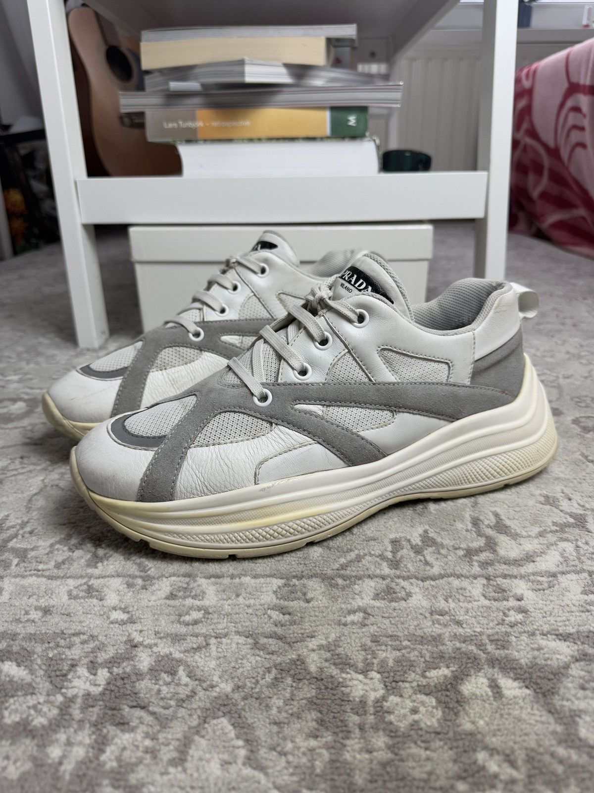 Designer × Prada Prada Milano low top leather platform sneakers US11.5 luxury Size US 11.5 / EU 44-45 - 2 Thumbnail