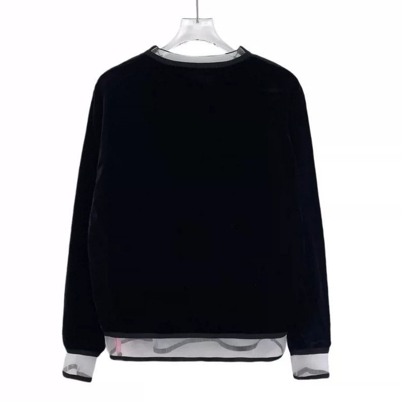 Fendi Black Floral Design Long Sleeve Sweatshirt