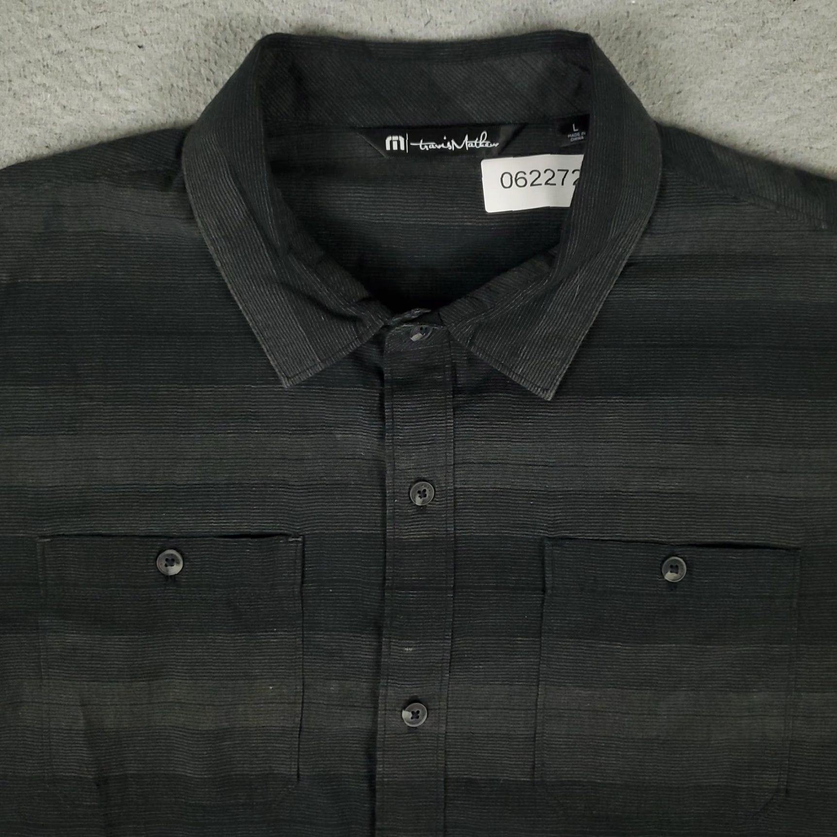 TravisMathew VINTAGE Travis Mathew Shirt Mens Large Black Gray Button Up Long Sleeve Plaid Casual - 90s/Classic Business Mens L Black Size US L / EU 52-54 / 3 - 2 Thumbnail