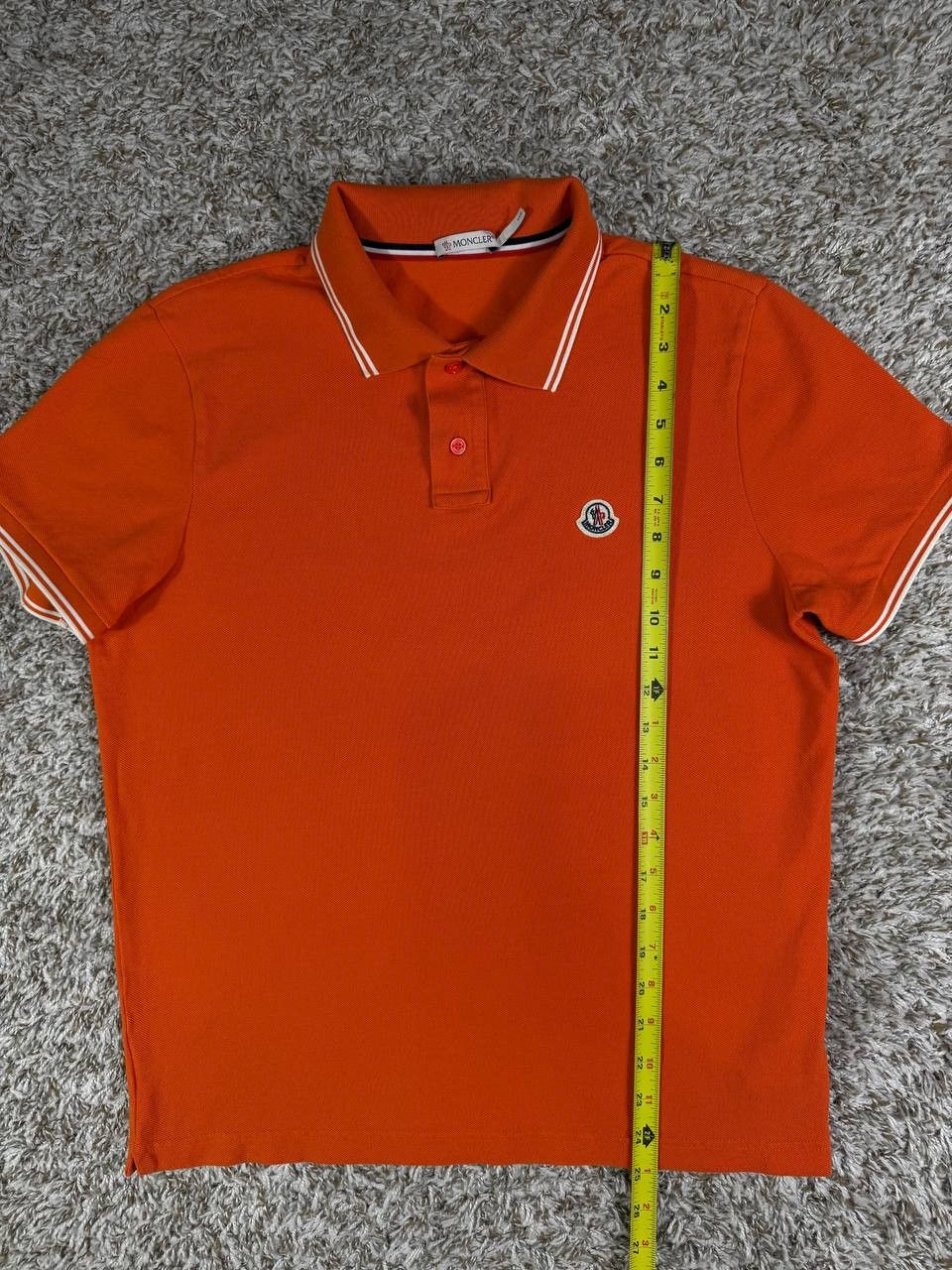 Moncler Moncler Classic Logo Orange Polo Shirt Size US M / EU 48-50 / 2 - 4 Thumbnail