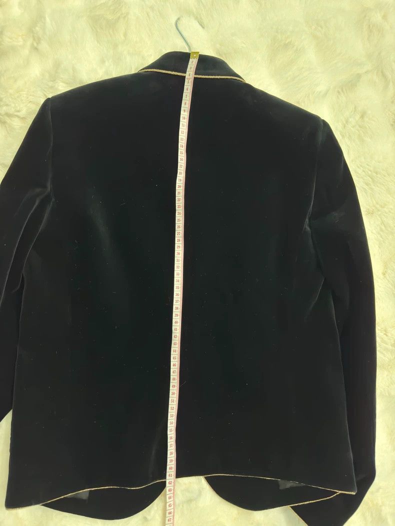 Saint Laurent Paris Saint Laurent Paris Saint Laurent Velvet Blazer with Gold Size US M / EU 48-50 / 2 - 9 Thumbnail