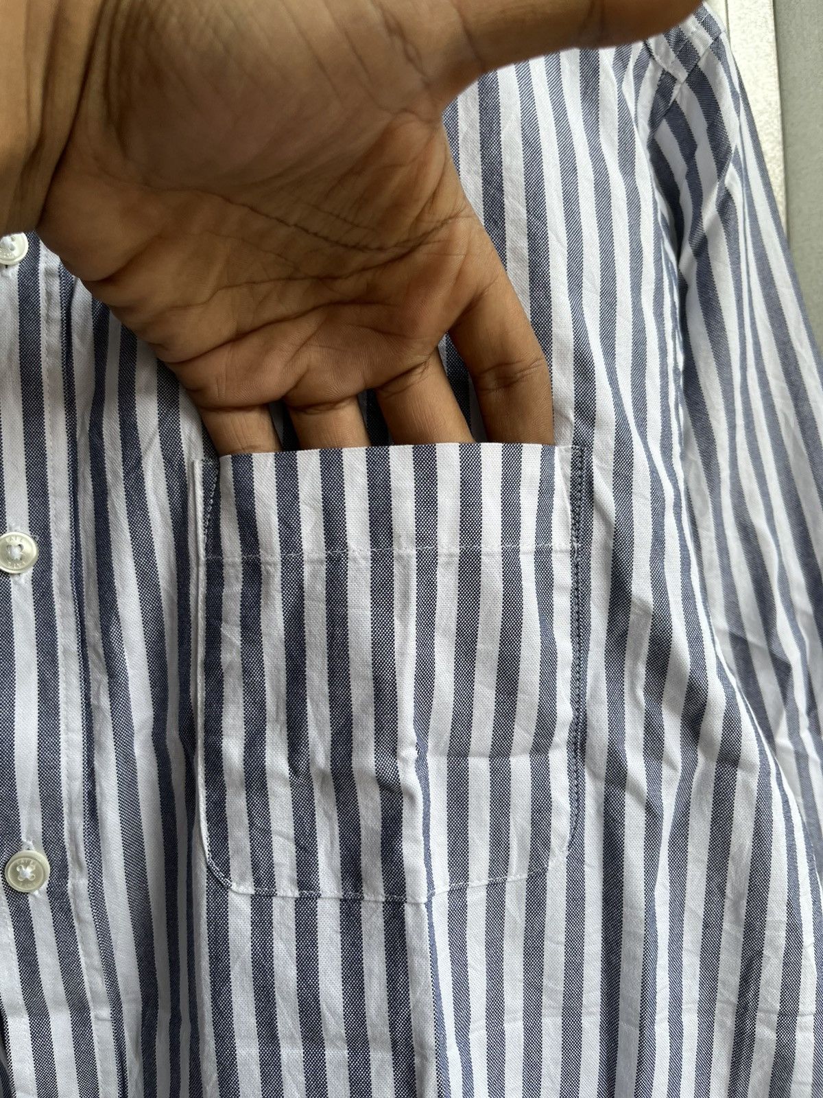 Other tate striped button up shirt long sleeve isseymiyake/cdg/ Size US L / EU 52-54 / 3 - 3 Thumbnail