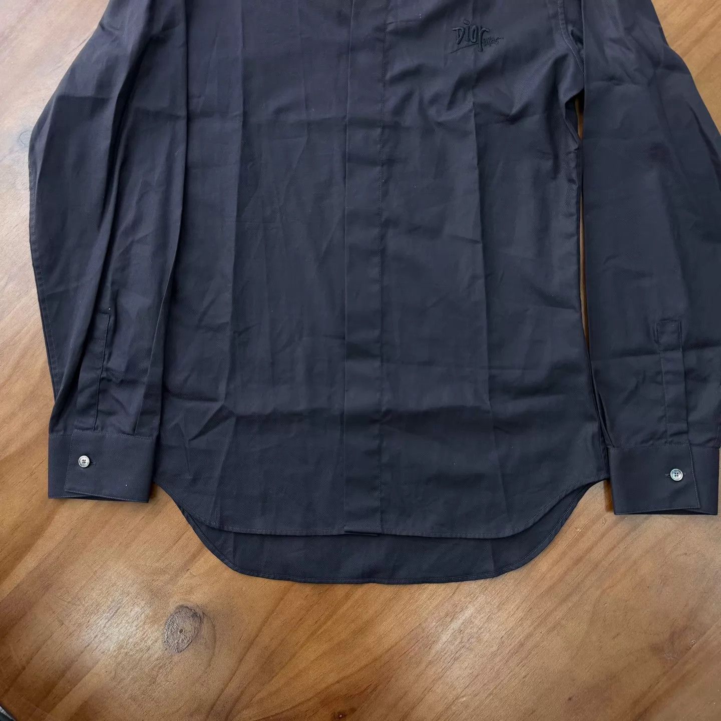 Dior Dior Embroidered Logo Black Shirt 37 Like New Size US XS / EU 42 / 0 - 4 Thumbnail