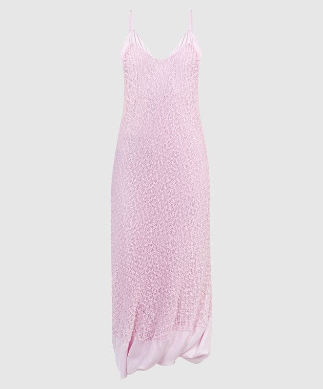 o1y0925 Sleeveless Midi Dress in Pink
