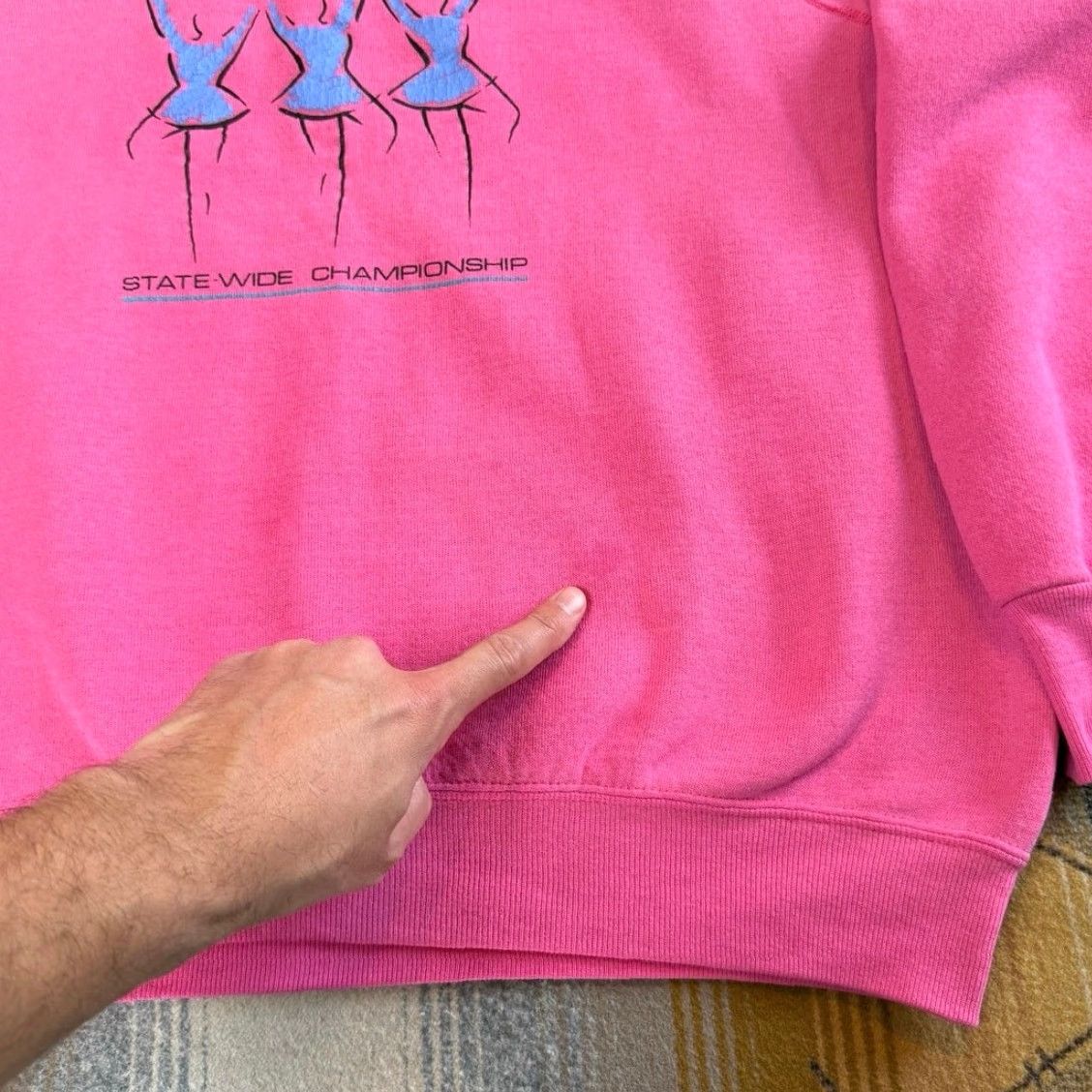 Pinko VINTAGE Bassett-Walker Sweatshirt Crew Neck Pink Womens XL Cheerleading Pom Pon 80s 90s Size XL / US 12-14 / IT 48-50 - 4 Thumbnail
